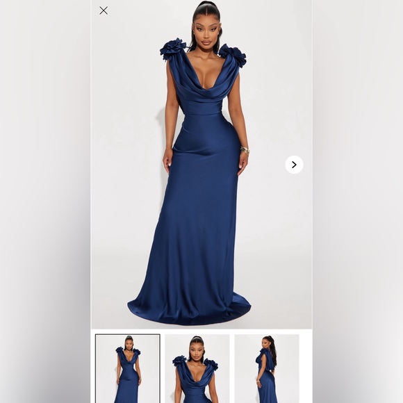 Fashion Nova Midnight Blue Wedding Dress - Picture 1 of 2